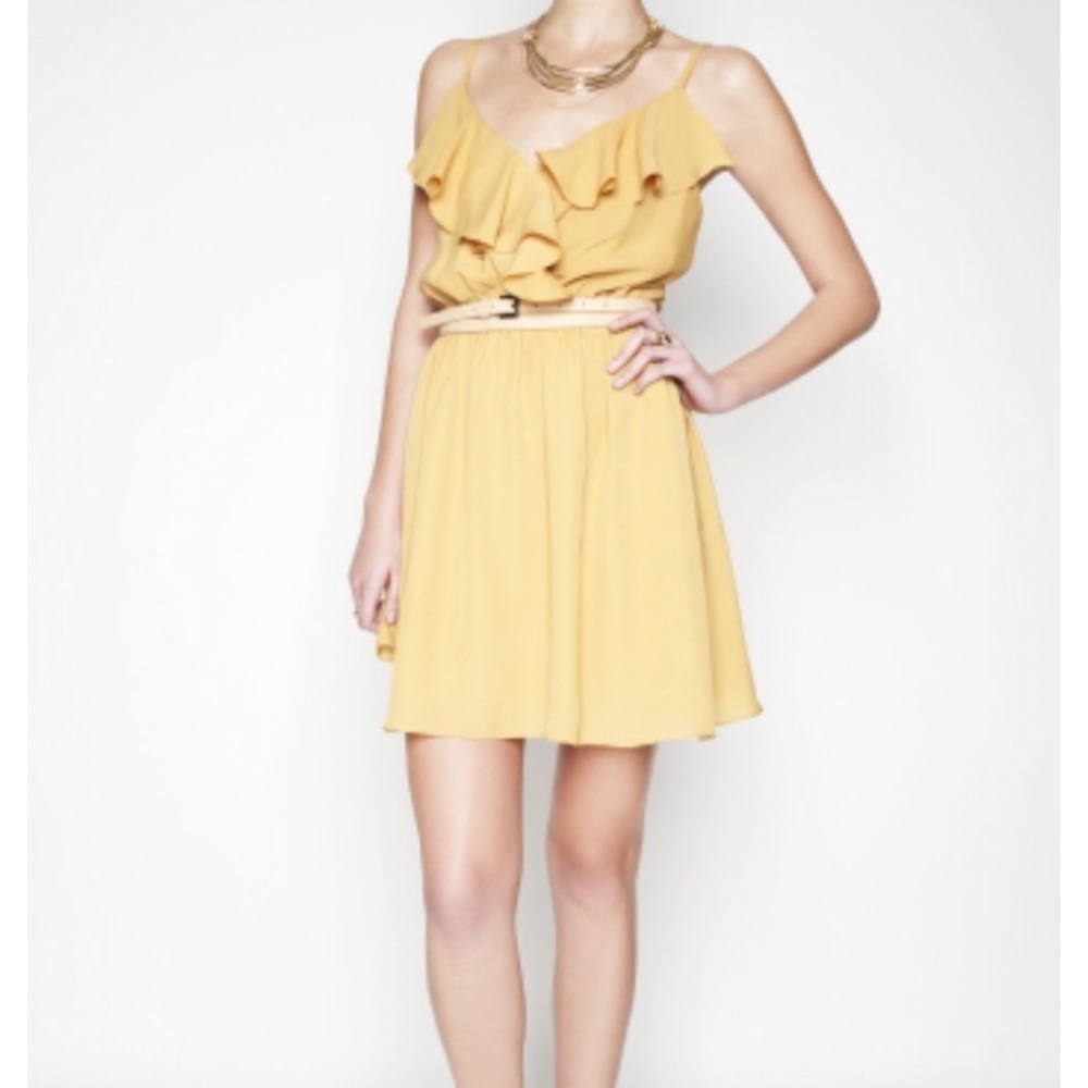 Bcbgeneration ruffle/tie-back/open back dress